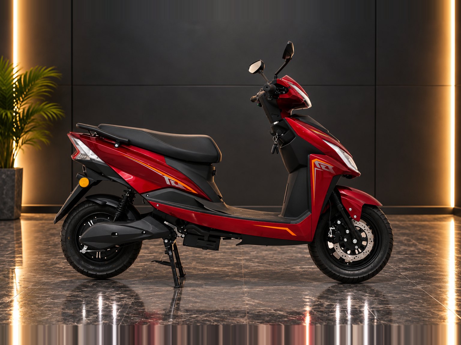M1 in Red, side view facing right