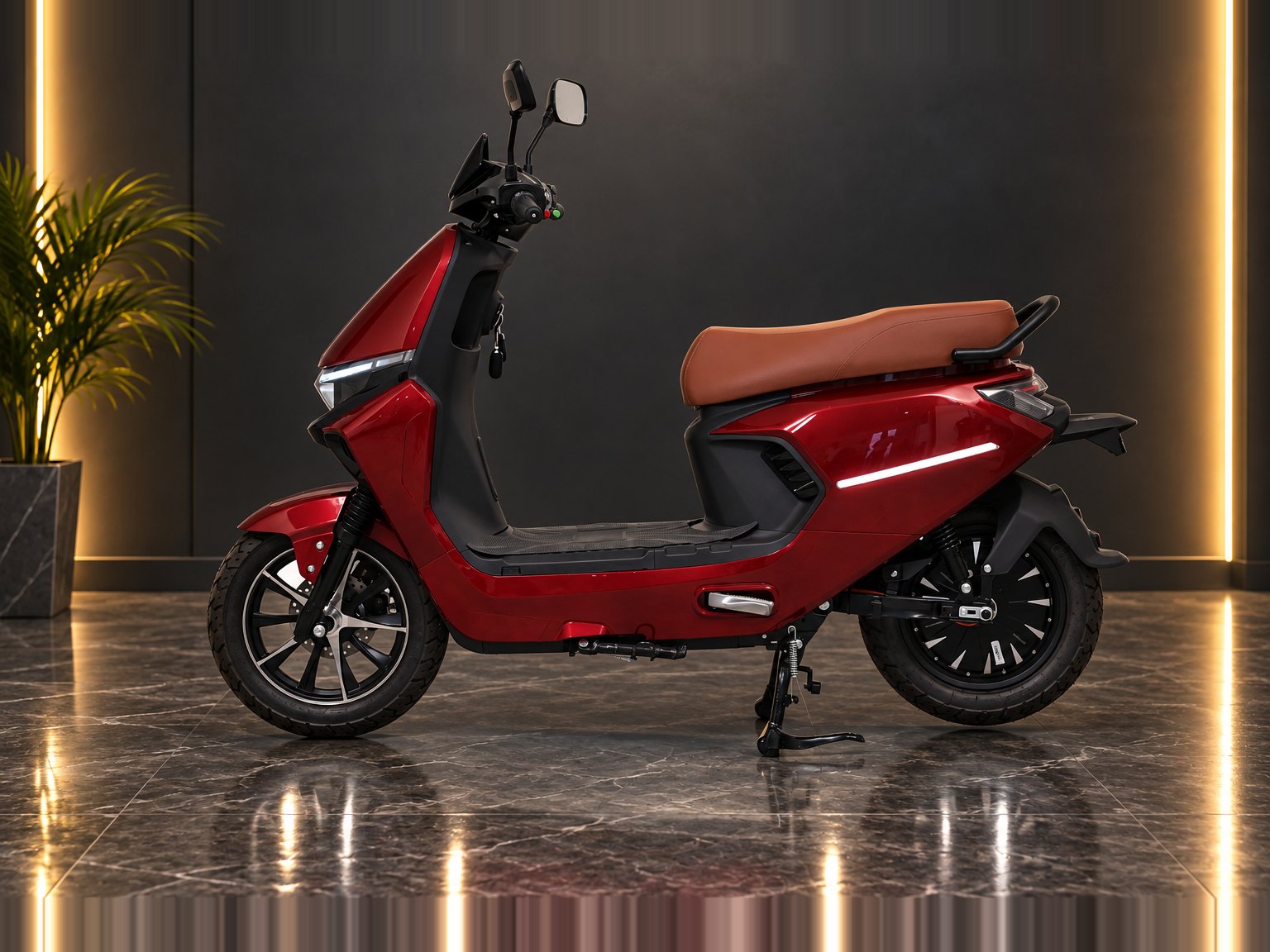 M2 in Red, side view facing left