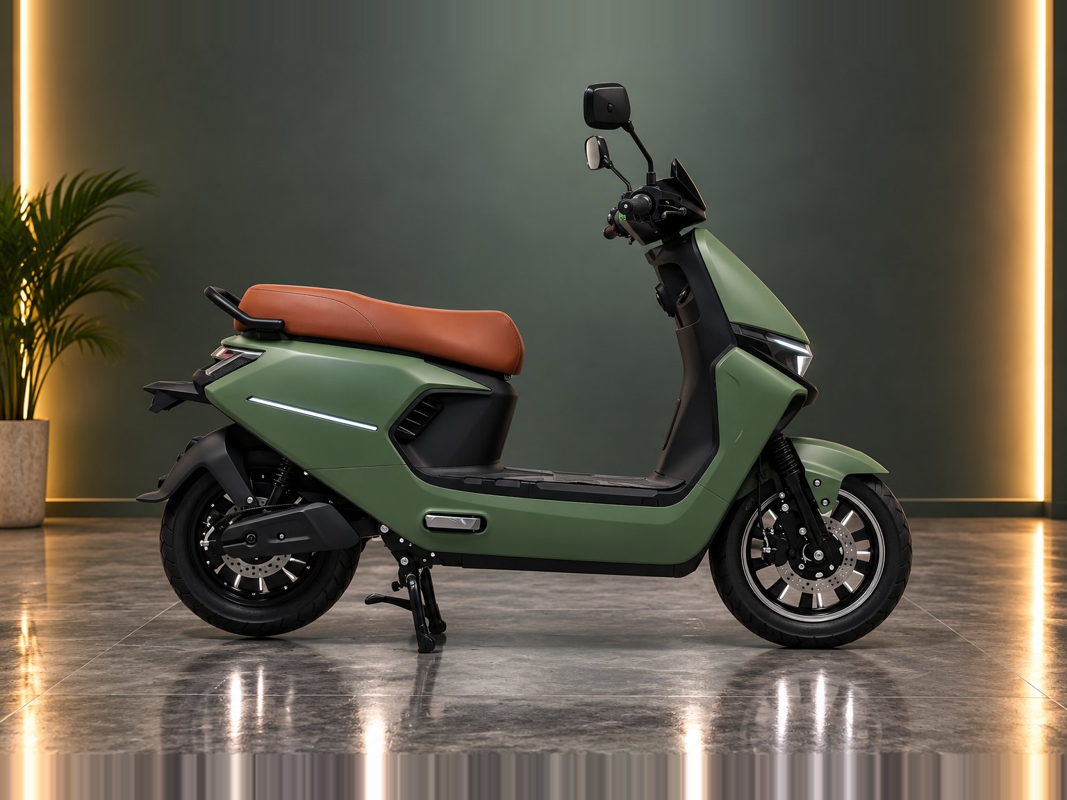 M2 in Green, side view facing right