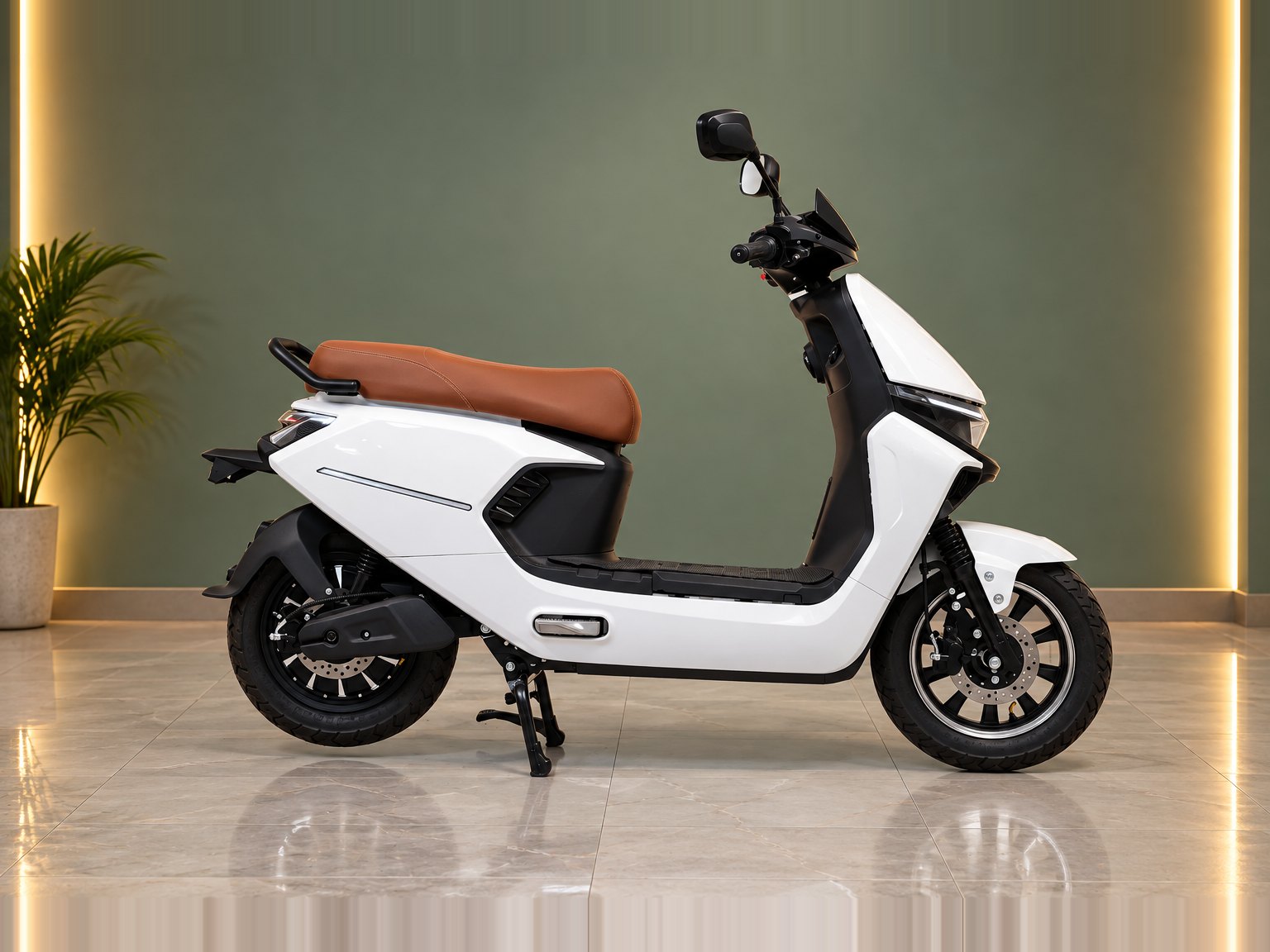 M2 in White, side view facing right